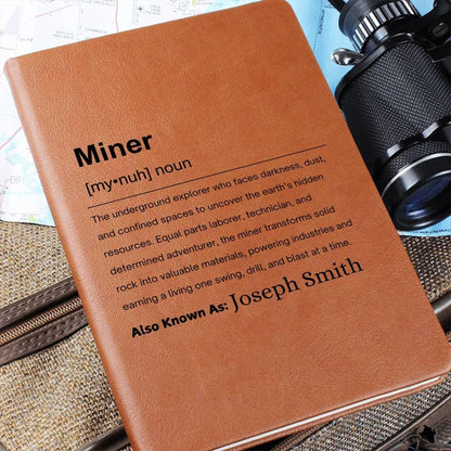 Miner Gift Personalized Definition Leather Journal – view 3