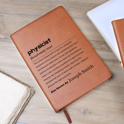 Physicist Gift Personalized Definition Leather Journal – view 8