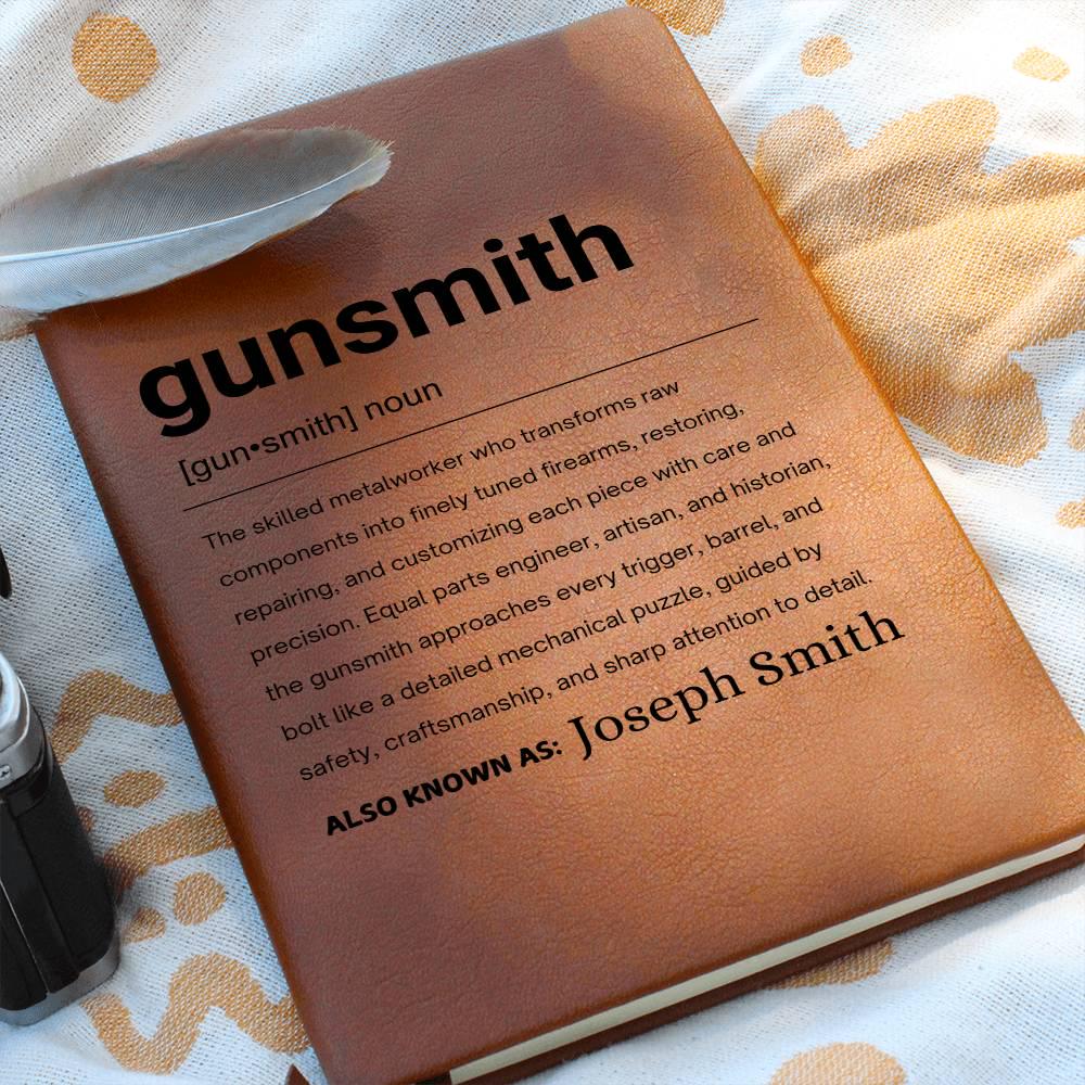 Gunsmith Gift Personalized Definition Leather Journal