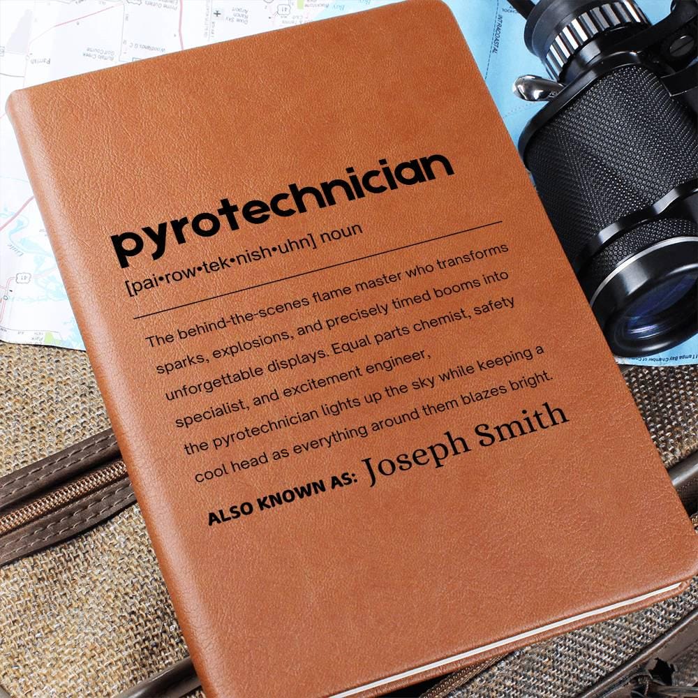 Pyrotechnician Gift Personalized Definition Journal – view 2