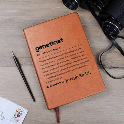 Geneticist Gift Personalized Definition Leather Journal – view 8