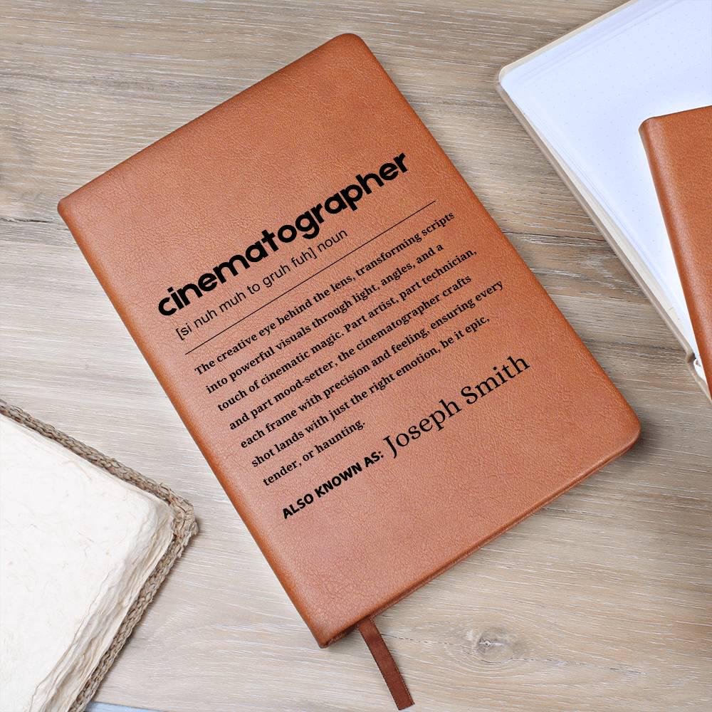 Cinematographer Gift Personalized Definition Leather Journal – view 6
