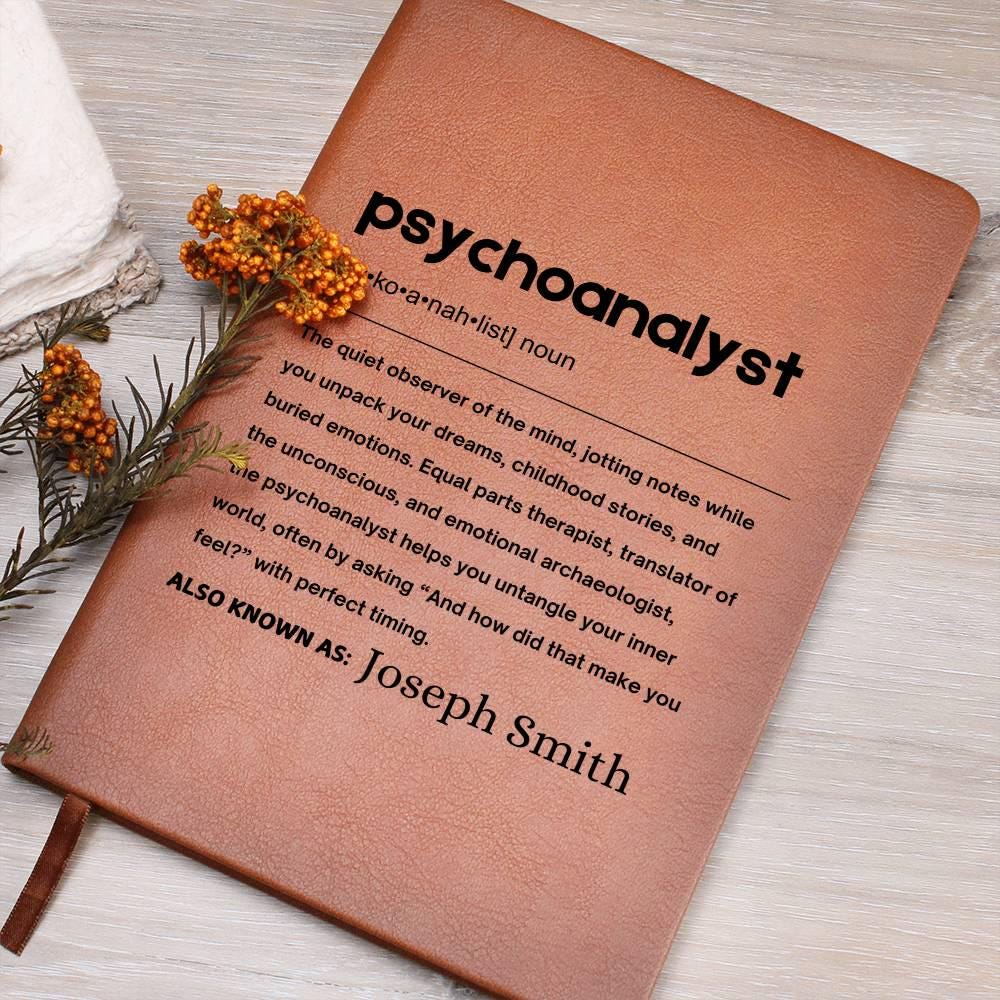 Psychoanalyst Gift Personalized Definition Leather Journal – view 8