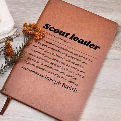 Scout Leader Gift Personalized Definition Leather Journal – view 6