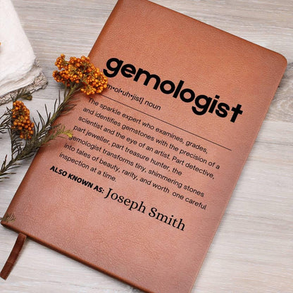 Gemologist Gift Personalized Definition Leather Journal – view 8