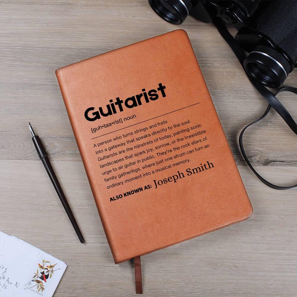 Guitarist Gift Personalized Definition Leather Journal – view 10