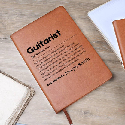 Guitarist Gift Personalized Definition Leather Journal – view 9