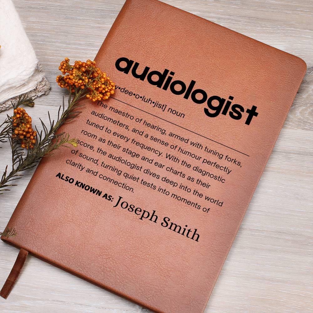 Audiologist Gift Personalized Definition Leather Journal – view 8