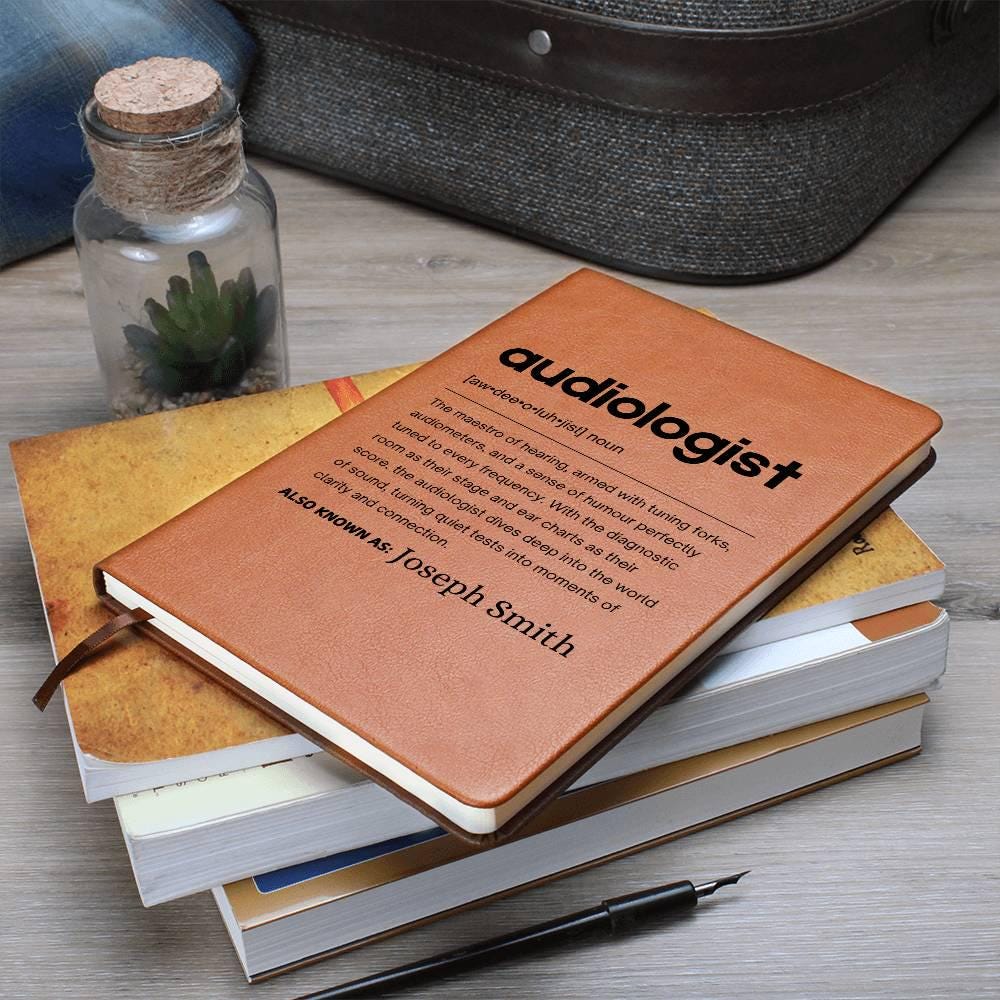 Audiologist Gift Personalized Definition Leather Journal – view 6