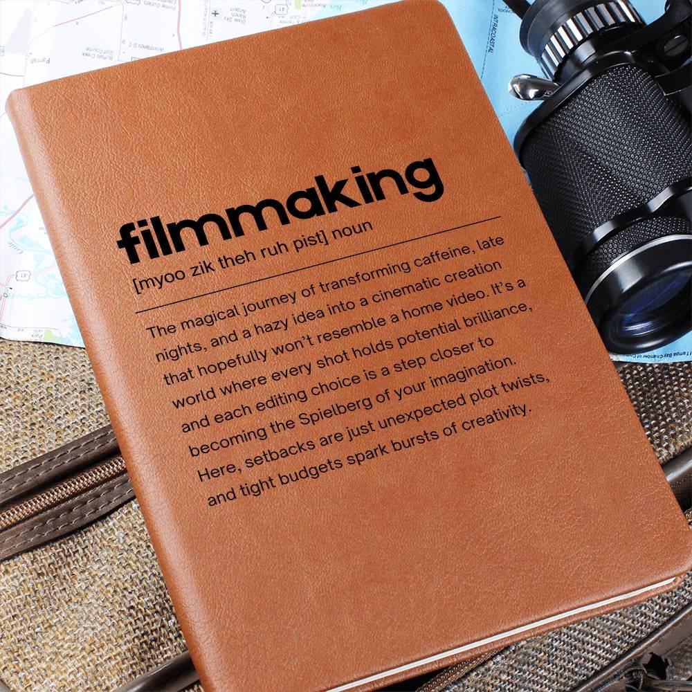Filmmaking Definition Leather Journal – Gift for Film Student – view 2