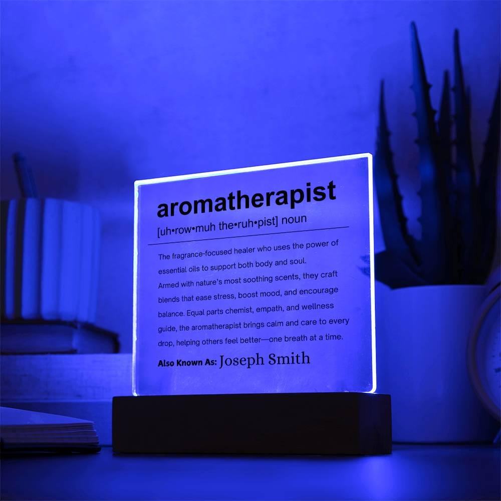 Aromatherapist Gift Personalized Definition Acrylic Plaque – view 9