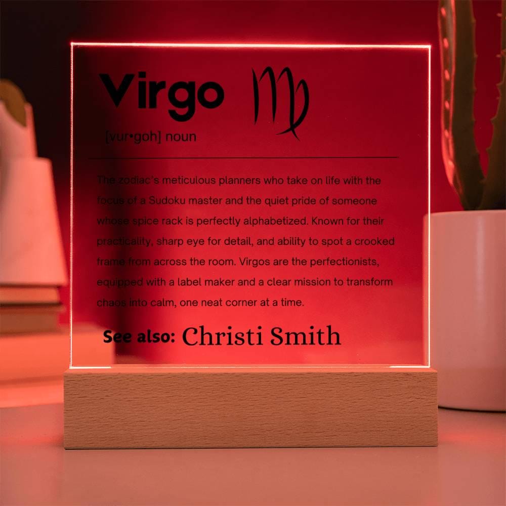 Virgo Zodiac Personalized Definition Acrylic Plaque – Gifts for Virgo – view 10