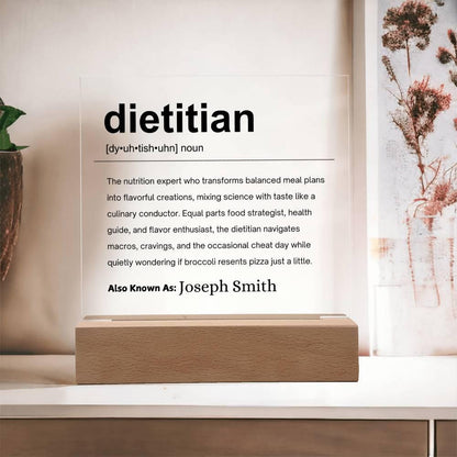 Dietitian Gift Personalized Definition Acrylic Plaque – view 2
