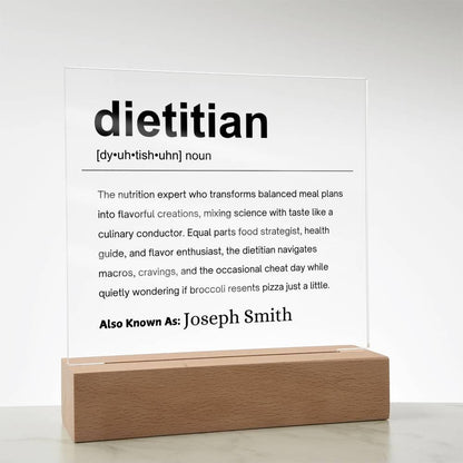 Dietitian Gift Personalized Definition Acrylic Plaque – view 8