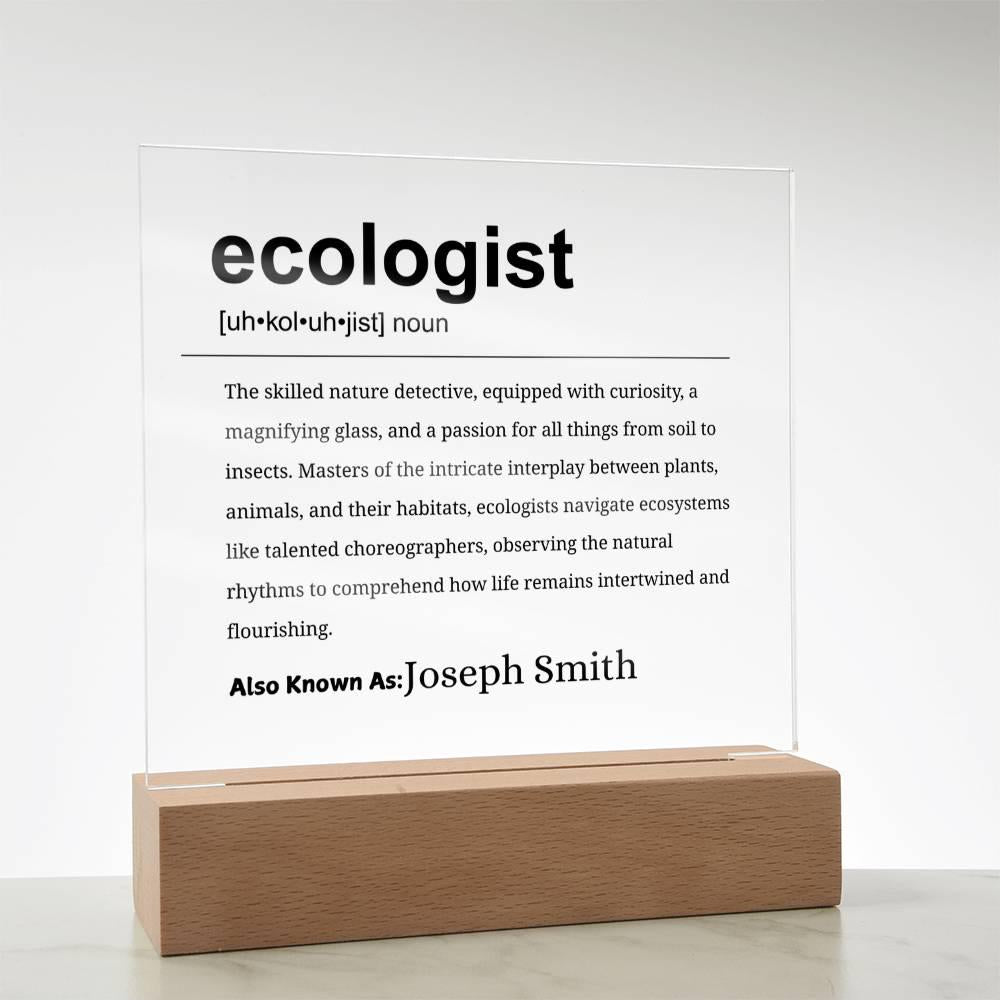 Ecologist Gift Personalized Definition Acrylic Plaque – view 9