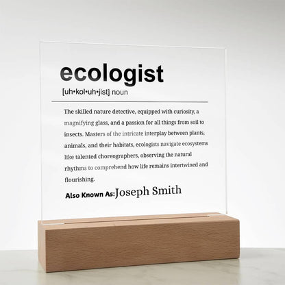 Ecologist Gift Personalized Definition Acrylic Plaque – view 9