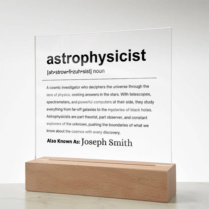 Astrophysicist Gift Personalized Definition Acrylic Plaque – view 7