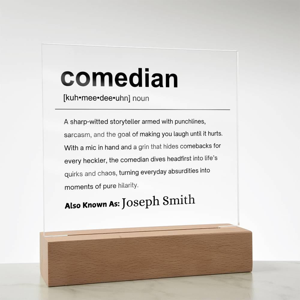 Comedian Gift Personalized Definition Acrylic Plaque – view 8