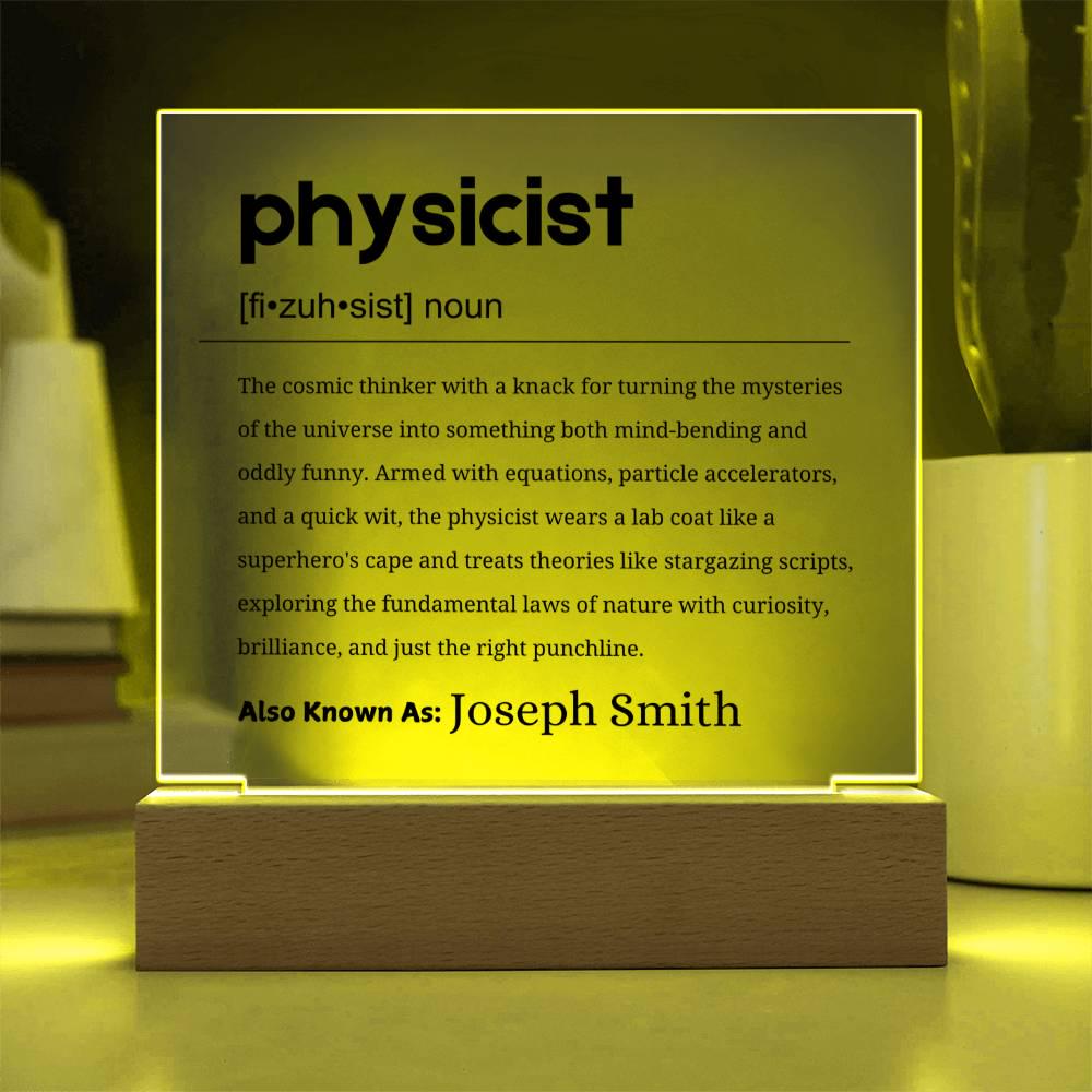 Physicist Gift Personalized Definition Acrylic Plaque – view 4