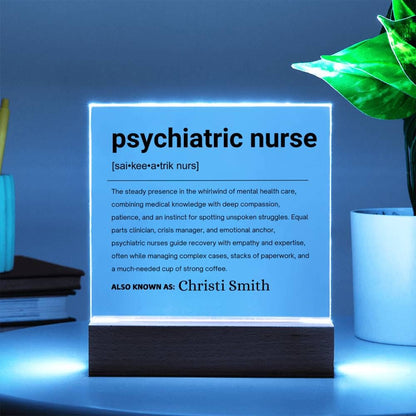 Psychiatric Nurse Gift Personalized Definition Acrylic Plaque – view 3