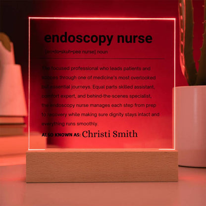 Endoscopy Nurse Gift Personalized Definition Acrylic Plaque – view 9