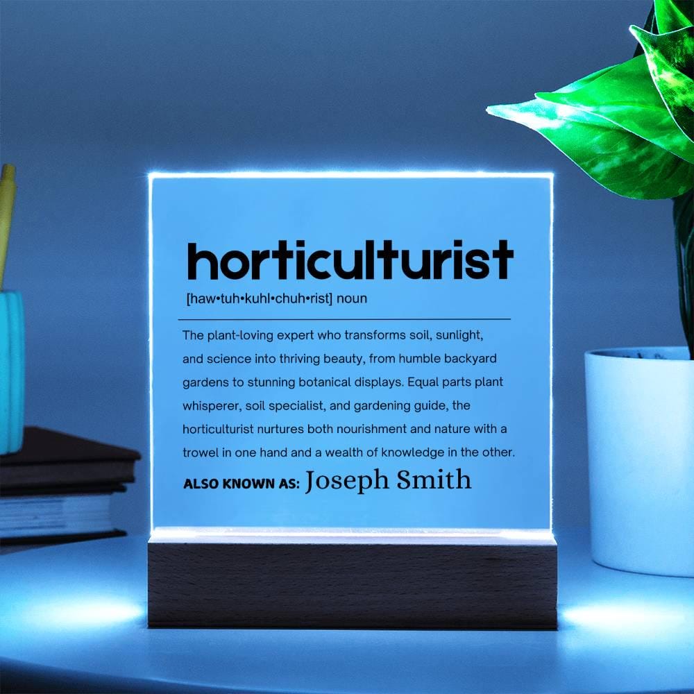 Horticulturist Gift Personalized Definition Acrylic Plaque – view 2