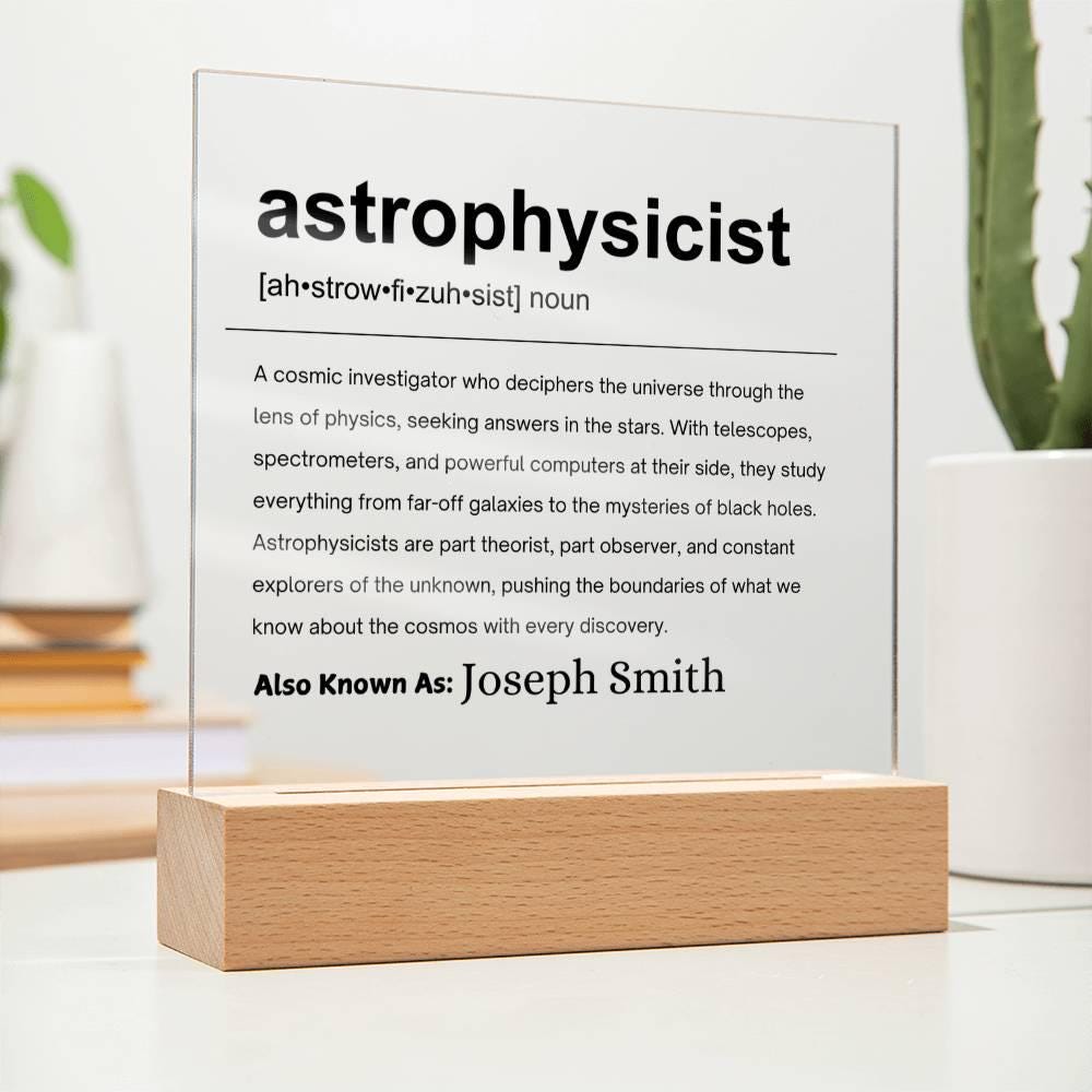 Astrophysicist Gift Personalized Definition Acrylic Plaque