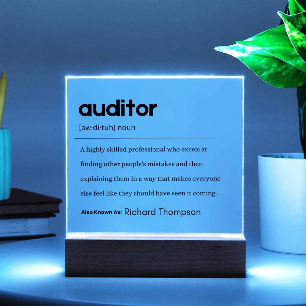 Auditor Gift Personalized Definition Acrylic Plaque – Auditor Birthday – view 3
