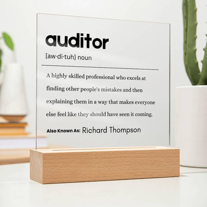 Auditor Gift Personalized Definition Acrylic Plaque – Auditor Birthday – view 10