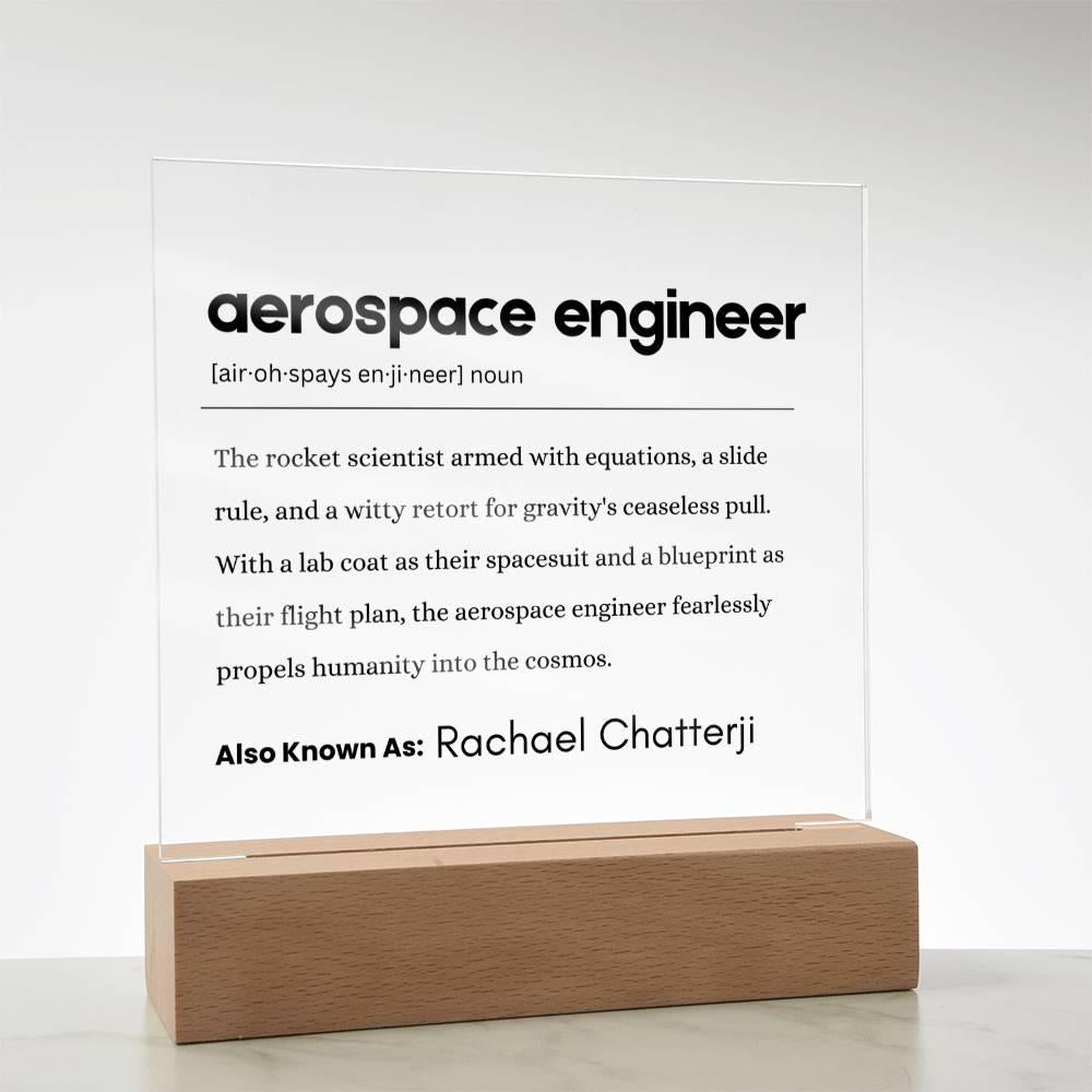 Aerospace Engineer Gift Personalized Definition Plaque – view 9