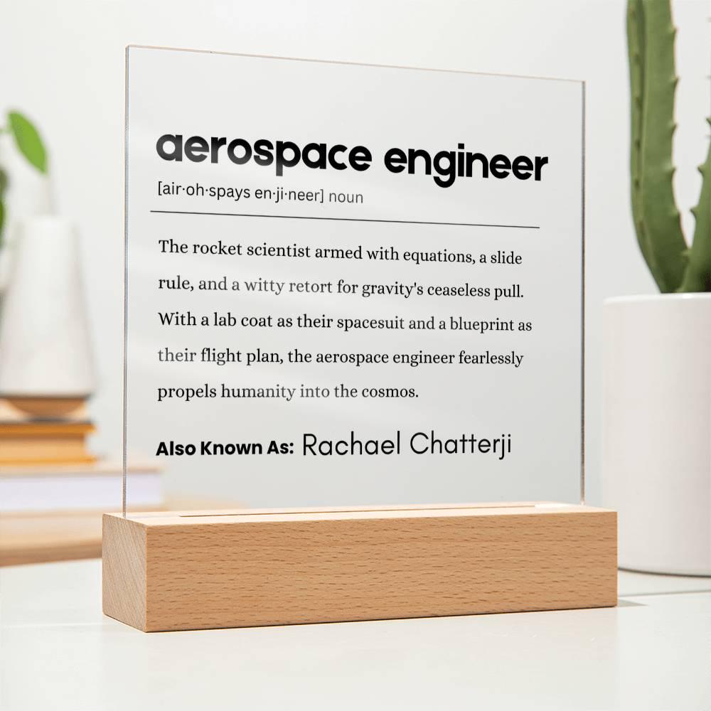 Aerospace Engineer Gift Personalized Definition Plaque – view 10