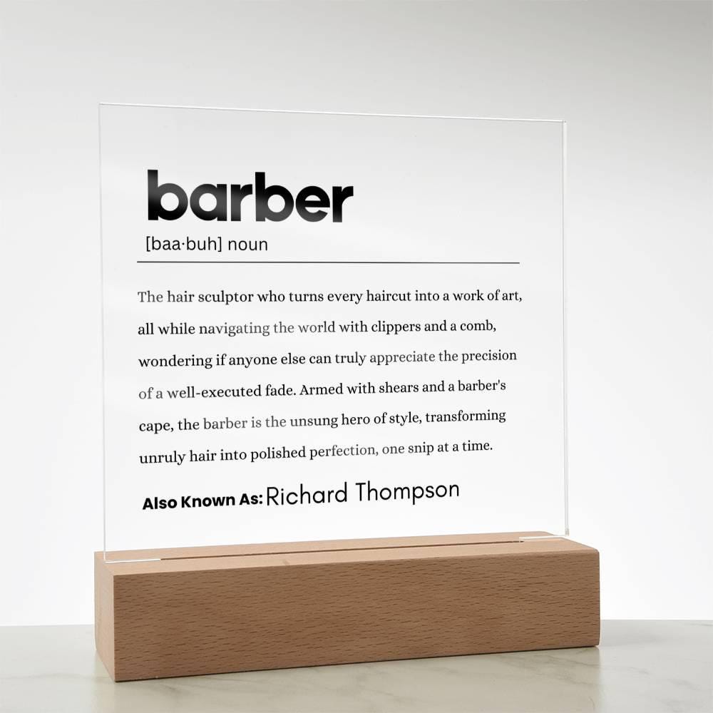 Personalized Barber Definition Acrylic Plaque – Gifts for Barber – view 8
