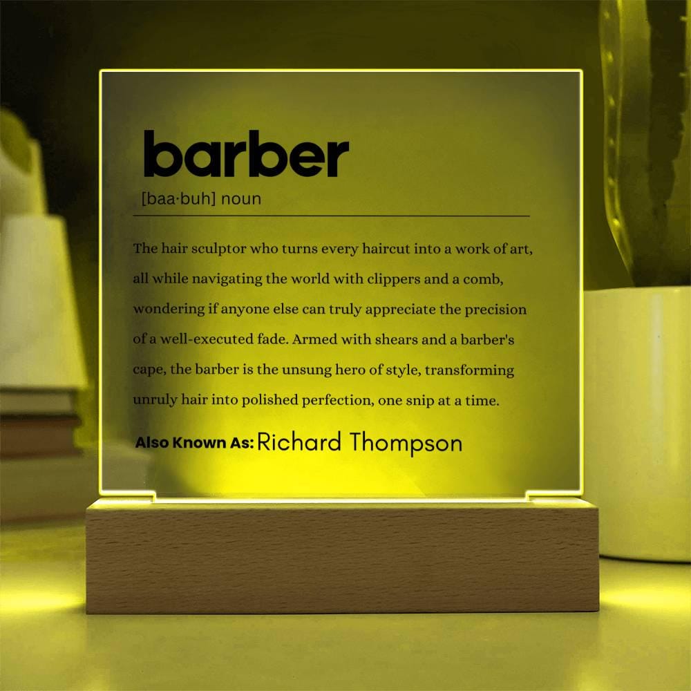 Personalized Barber Definition Acrylic Plaque – Gifts for Barber – view 4
