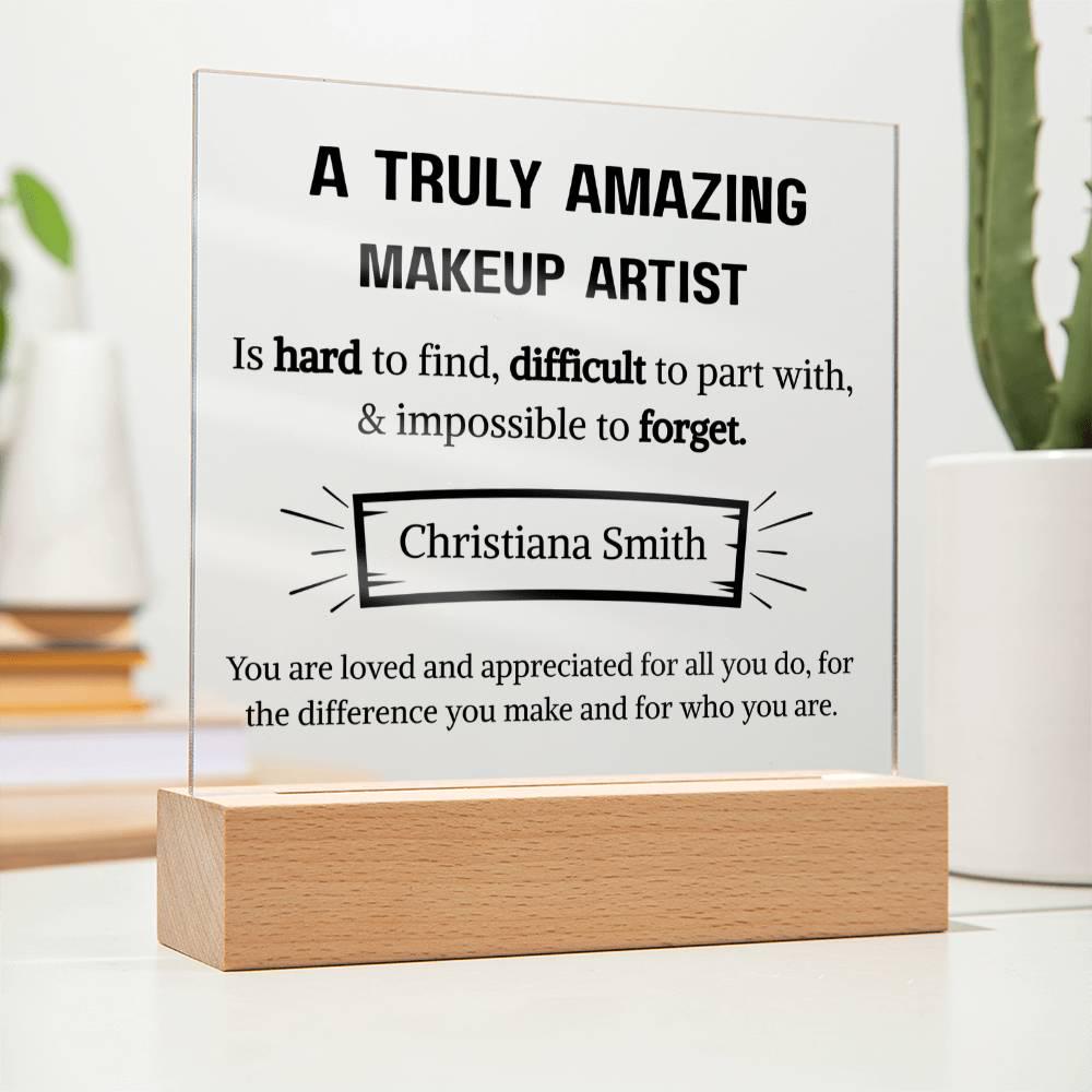 Makeup Artist Personalized LED Acrylic Plaque – Beautician Gift – view 10