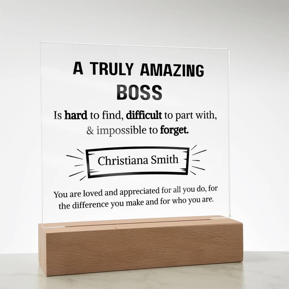 Amazing Boss Personalized Acrylic Plaque – Boss Appreciation Gift – view 8
