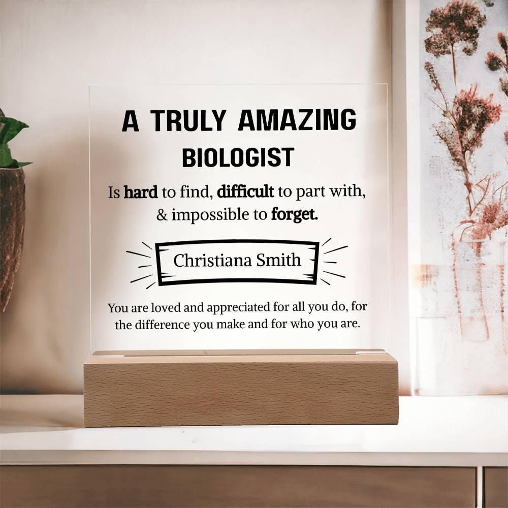 Biologist Appreciation Personalized Acrylic Plaque – Biology Gifts – view 8