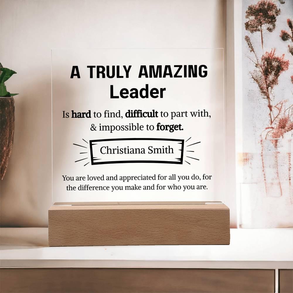 Leader Appreciation Personalized Acrylic Plaque – Gift for Leader – view 9