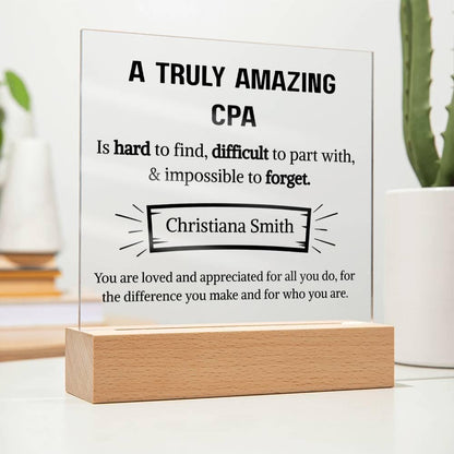 CPA Appreciation Personalized Acrylic Plaque – Gift for CPA – view 8