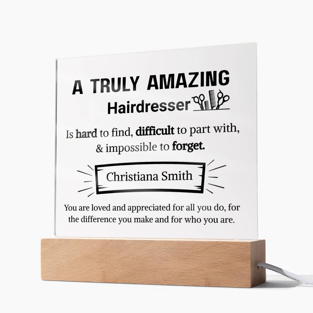 Hairdresser Appreciation Personalized Acrylic Plaque – view 10