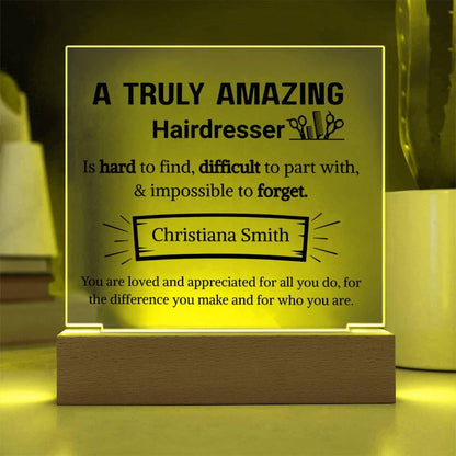 Hairdresser Appreciation Personalized Acrylic Plaque – view 2