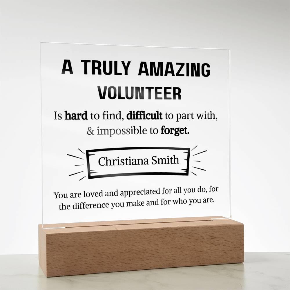Volunteer Appreciation Personalized Acrylic Plaque – School Volunteer – view 9