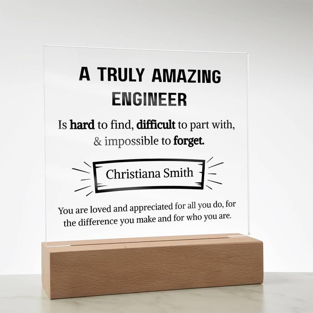 Engineer Appreciation Personalized Acrylic Plaque – Gift for Engineer – view 8