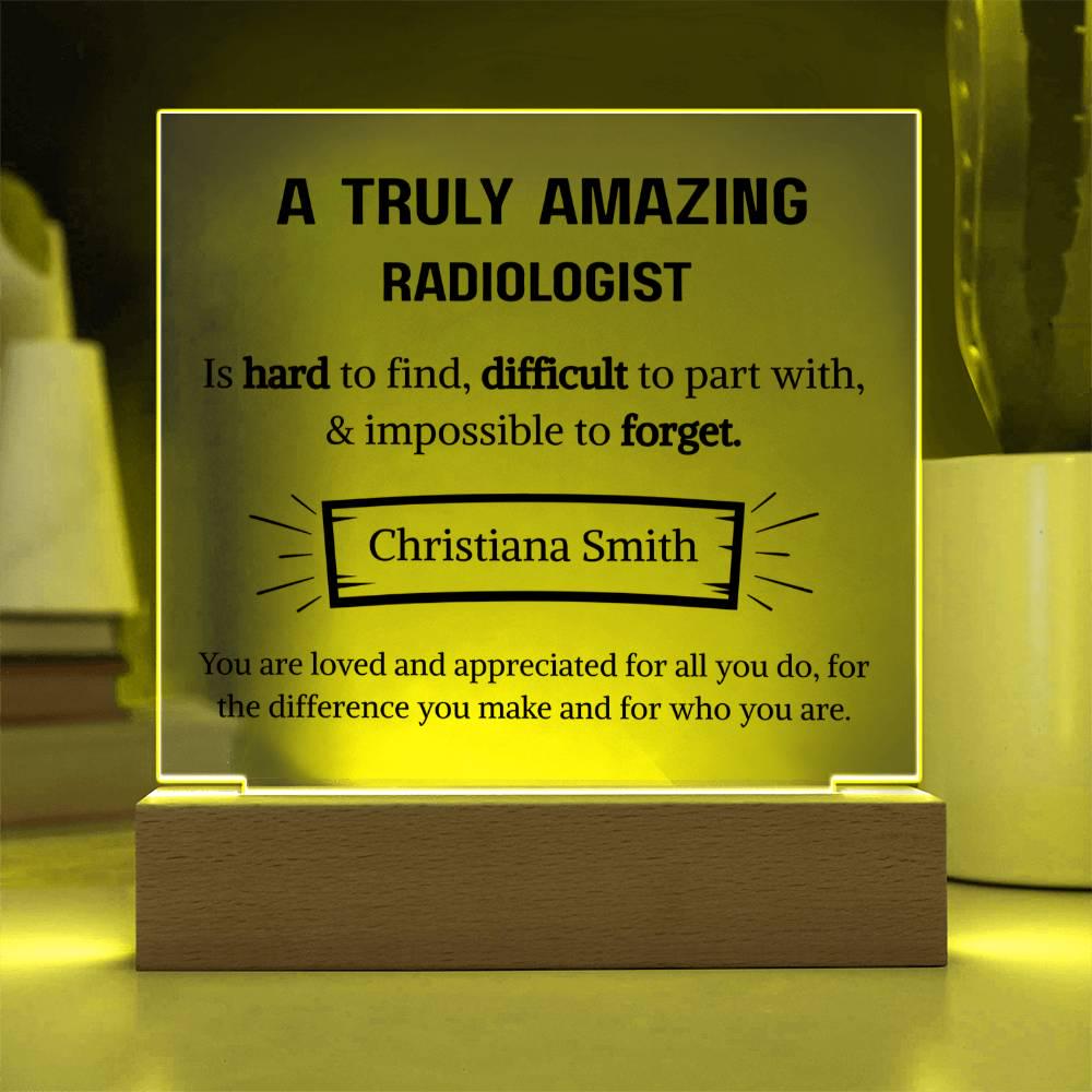 Radiologist Appreciation Personalized Acrylic Plaque – Radiology Gifts – view 4