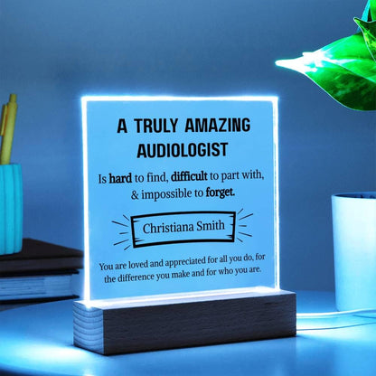 Audiologist Appreciation Personalized Acrylic Plaque – Ear Doctor Gift – view 3