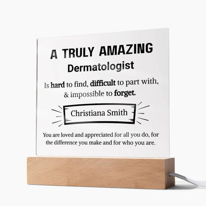 Dermatologist Appreciation Personalized Acrylic Plaque – view 10