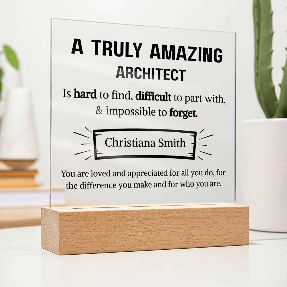Architect Appreciation Personalized Acrylic Plaque – Christmas Gifts – view 2