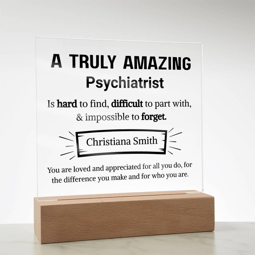 Psychiatrist Appreciation Personalized Acrylic Plaque – view 8