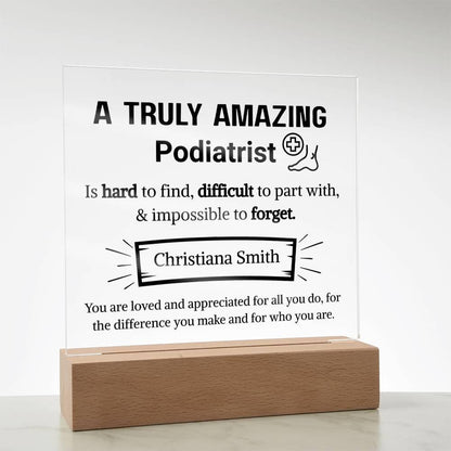 Podiatrist Appreciation Personalized Acrylic Plaque – view 8