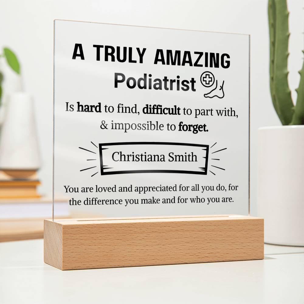 Podiatrist Appreciation Personalized Acrylic Plaque – view 9
