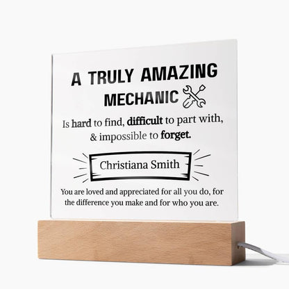 Mechanic Appreciation Personalized Plaque – Gift for Mechanic – view 9